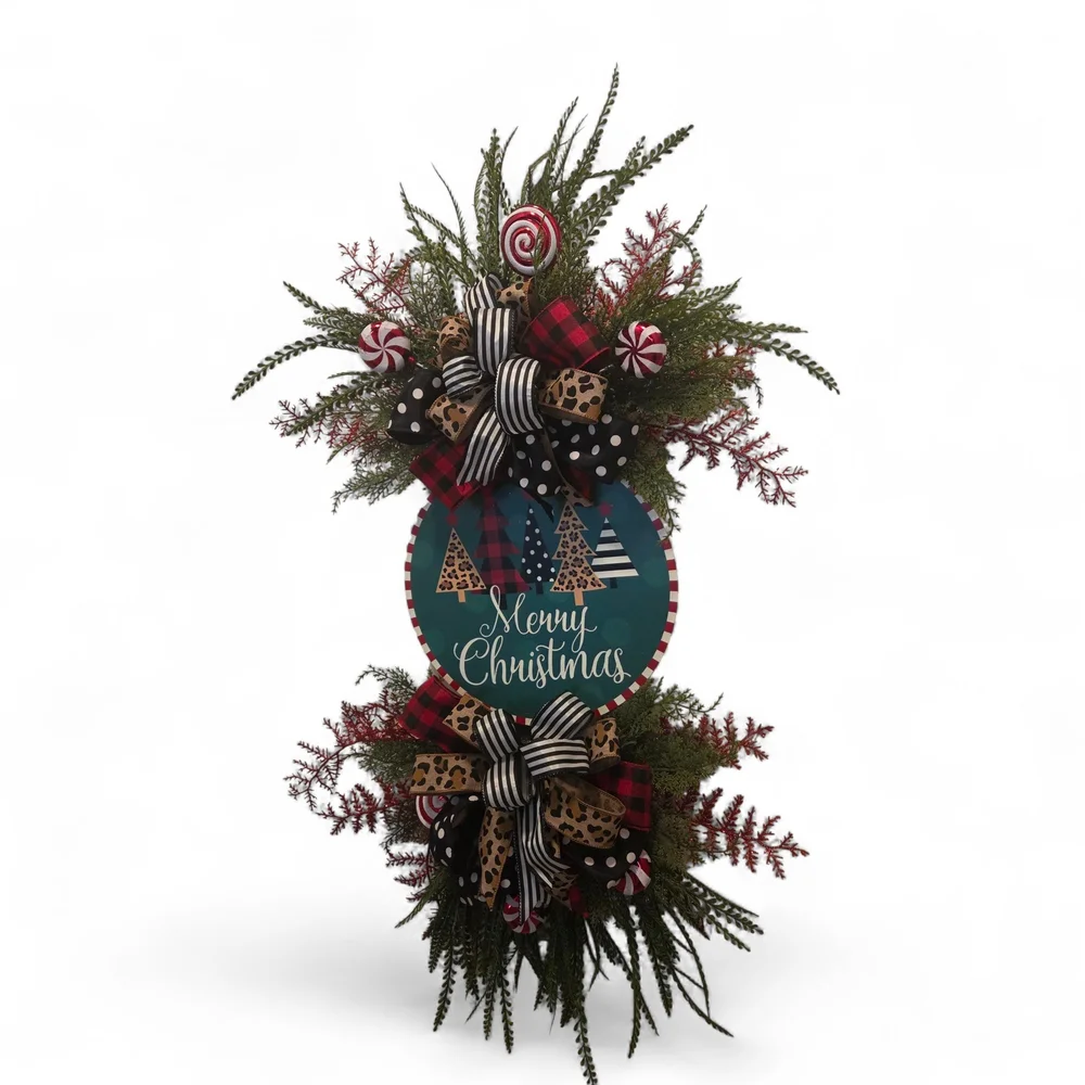 Festive Merry Christmas Wreath Farmhouse wreath